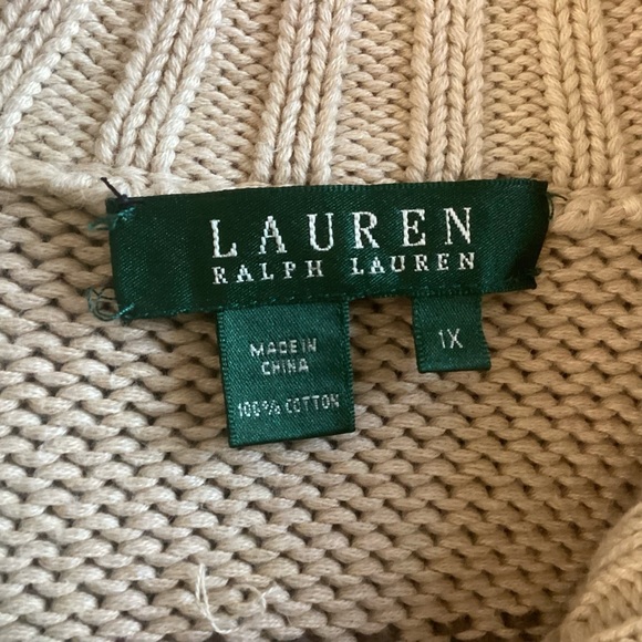 Ralph Lauren Full Zip Cardigan 1X - Picture 3 of 8
